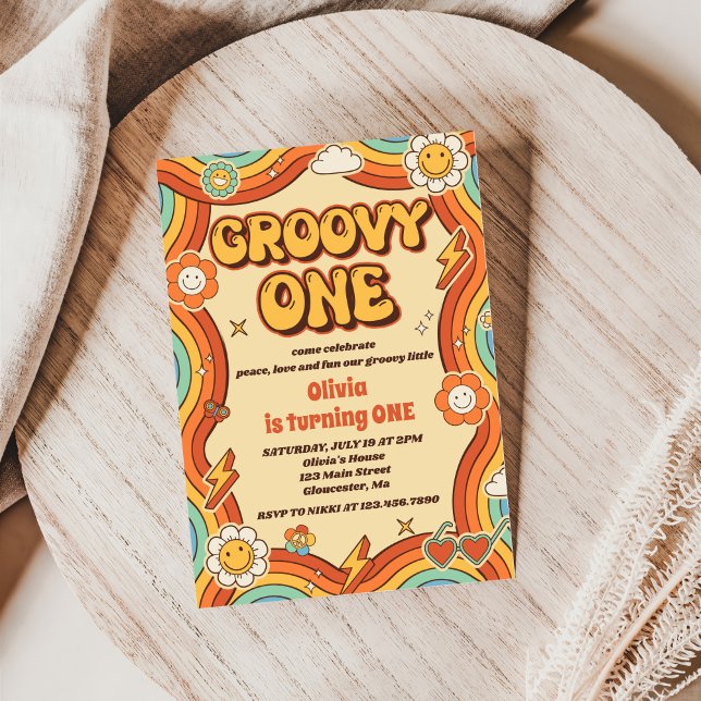 Convite Festa do primeiro aniversario Arco-Íris Retroativo (Criador carregado)