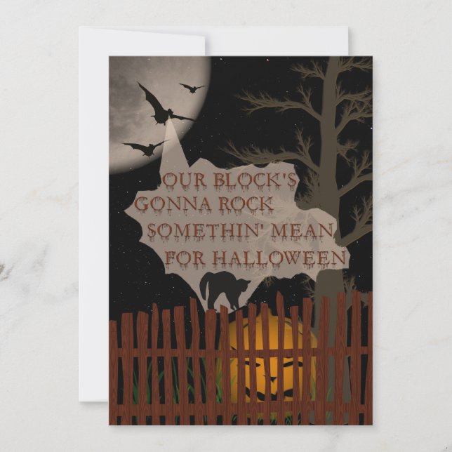 Convite Festa do quarteirão do Dia das Bruxas (Frente)