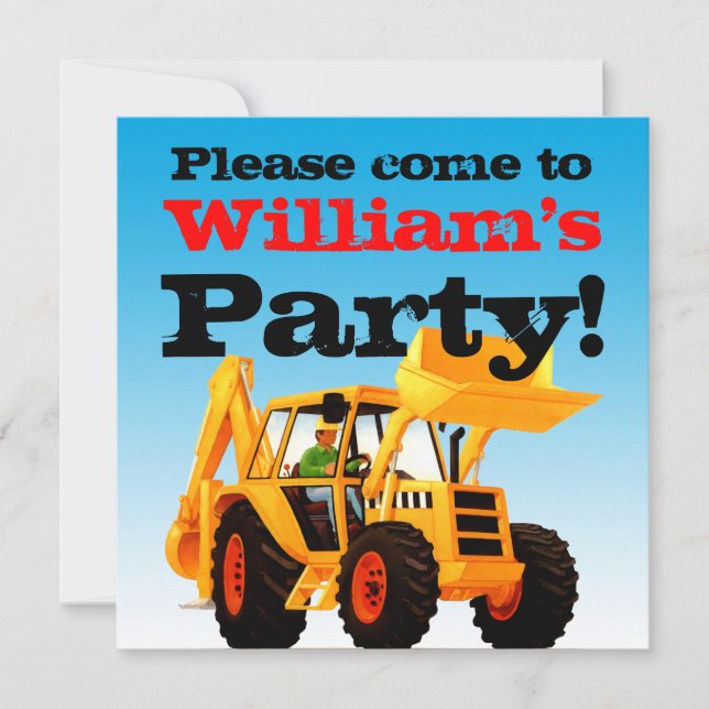 Convite Festa do segundo aniversário Amarelo (Frente)