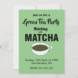 Convite Festa do Tea Verde Matcha