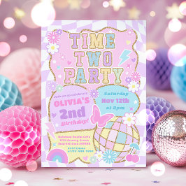 Convite Festa do Time Dois Groovy Preppy Varsity de 2º Ani