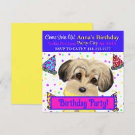 Convite Festa do Yorkie Poo