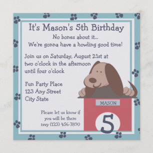 Convite Festa Doggie Tales