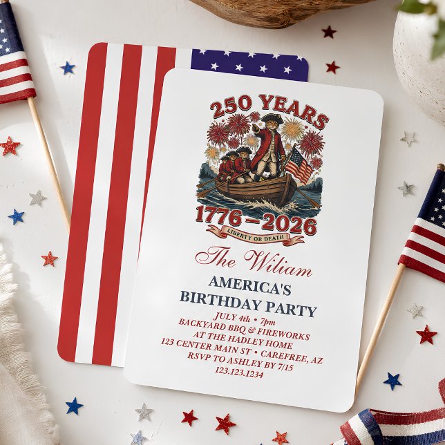 Convite Festa dos 250 Anos da América (Criador carregado)