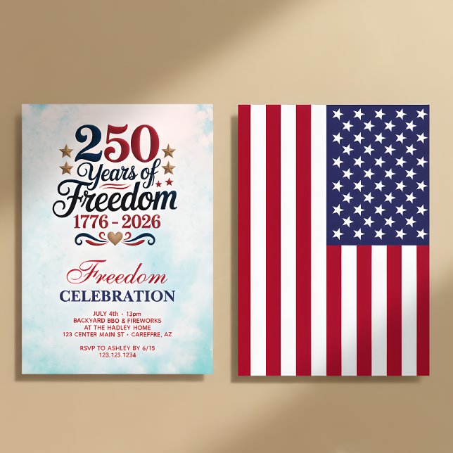 Convite Festa dos 250 Anos da América (Criador carregado)