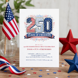 Convite Festa dos 250 Anos de Liberdade dos Estados Unidos