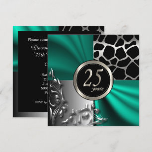 Convite Festa dos 25 Anos Elegant Green