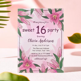 Convite Festa dos Dezesseis Leilões Rosa Bons