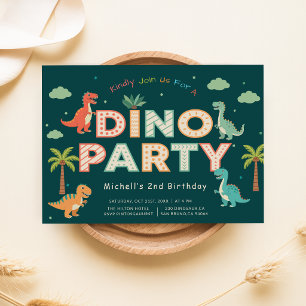 Convite Festa dos Dinossauros   Selva Dinossauros Fofos An