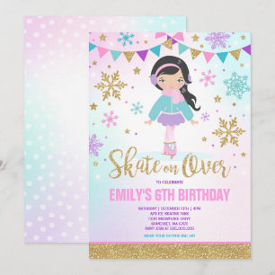 Convite Festa Dourada de Ice de Patinação no Gelo
