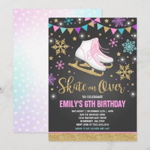 Convite Festa Dourada de Ice de Patinação no Gelo