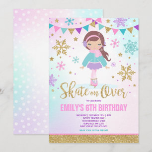 Convite Festa Dourada de Ice de Patinação no Gelo