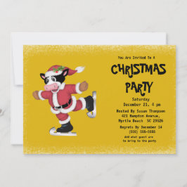 Convite Festa Dourada de Natal, , de derrapagem de gelo