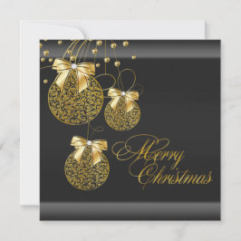 Convite Festa Dourada de Natal Negra