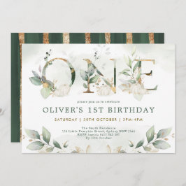 Convite Festa Dourada de primeiro aniversario de Abóbora V