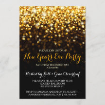 Festa Dourada de Véspera de Ano Novo do Glam Negro