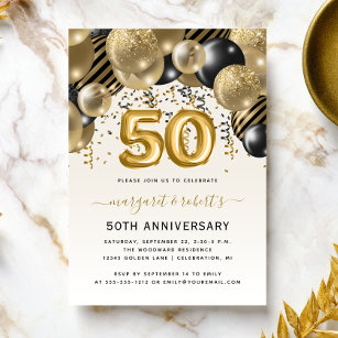 Convite Festa Dourada do Balão Negro, 50 anos