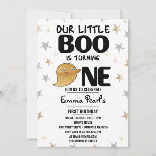 Convite Festa Dourada do Dia das Bruxas no Halloween Prime