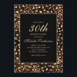 Convite Festa Dourada do Leopardo Negro de Bronze<br><div class="desc">Convite de festas de bronze elegante e na moda,  ouro,  e impressão de leopardo/guepardo preto para as mulheres. O texto é personalizável,  então faça dele seu. Entre em contato conosco para obter ajuda com a personalização ou para solicitar produtos correspondentes.</div>