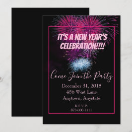 Convite Festa e Celebrações de Ano Novo