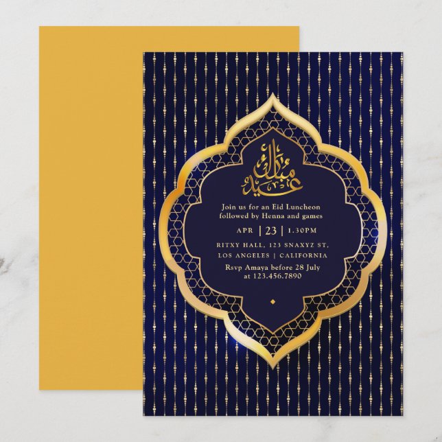 Convite Festa Eid Mubarak (Frente/Verso)