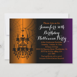 Convite Festa Elegante de Halloween de Birthday Chandelier