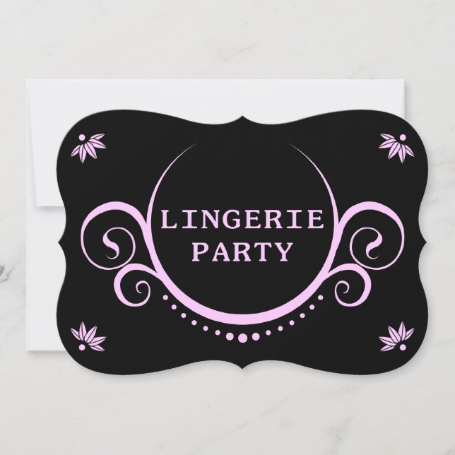 Convite festa elegante de lingerie (Frente)