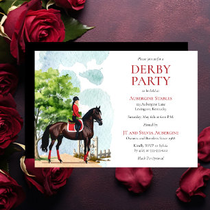 Convite Festa Elegante do Jockey e do Derby do Cavalo de C