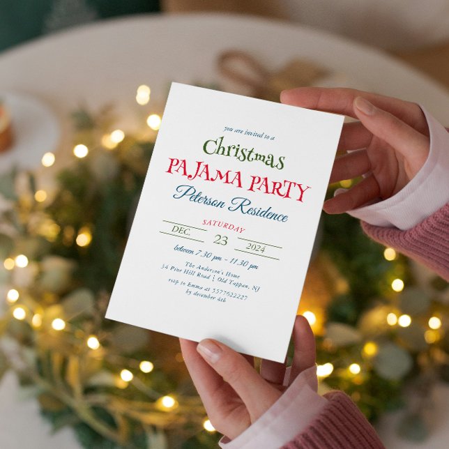 Convite Festa Elegante Minimalista de Natal (Criador carregado)