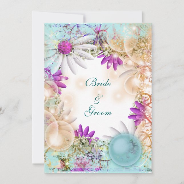 Convite Festa elegante tropical com tema de praia (Frente)