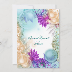 Convite Festa elegante tropical tema praia