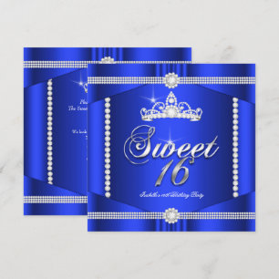 Convite Festa Elite Princesa Azul Royal Doce 16 Diamante