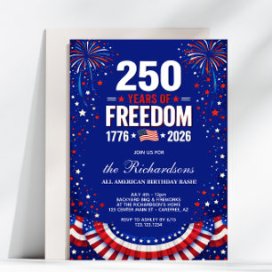 Convite Festa em Família dos 250 Anos de Liberdade dos EUA