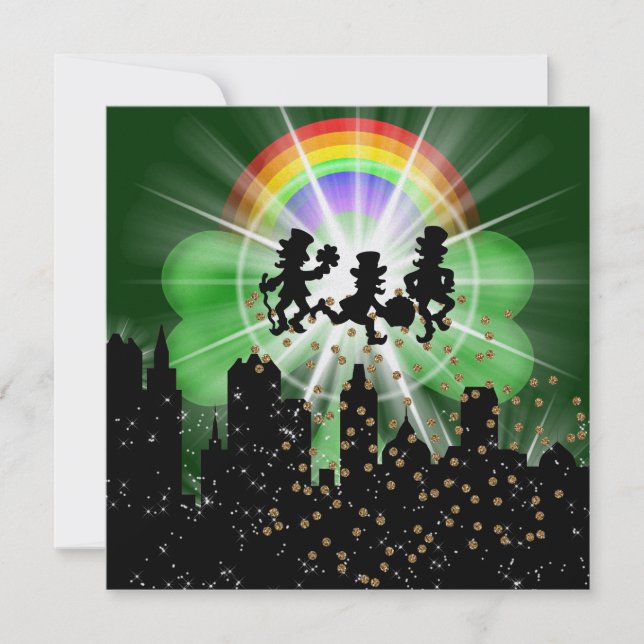 Convite Festa em luzes brilhantes de estilo 3 - SRF (Frente)