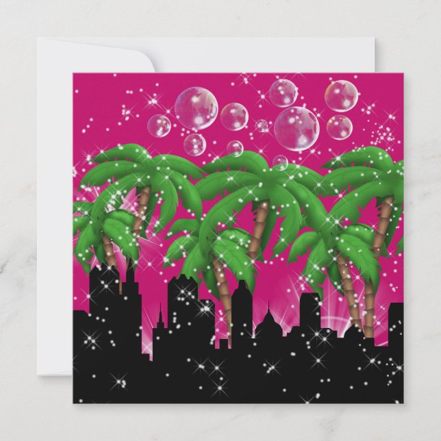 Convite Festa em luzes brilhantes de estilo - SRF (Frente)