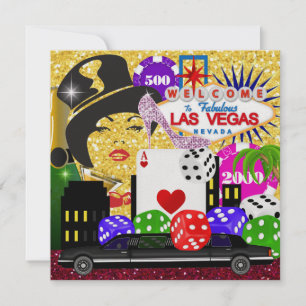 Convite Festa em Vegas - Casino / Poker - SRF