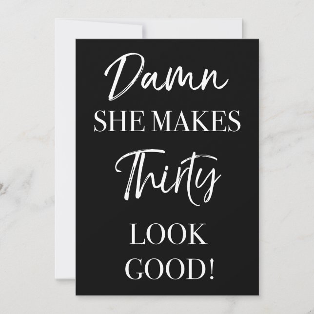 Convite Festa Engraçada de aniversário de 30 anos (Frente)