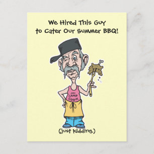 Convite festa engraçada de CHURRASCO de verão para cozin