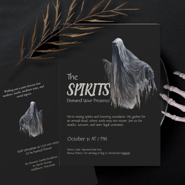 Convite Festa Engraçada de Horror Gótico Horror Halloween (Criador carregado)