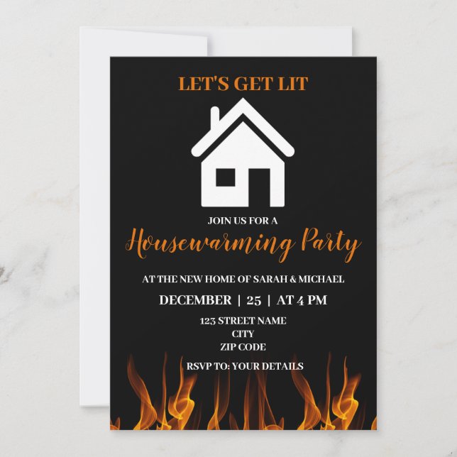 Convite Festa Engraçada de Humor Doméstico (Frente)