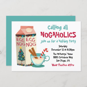 Convite Festa Engraçada Nogaholics de Natal