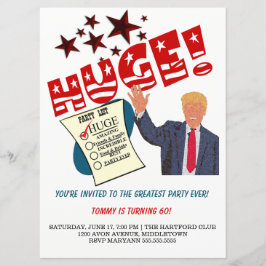 Convite Festa Enorme da Trump Celebrada para Sempre