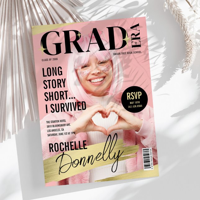 Convite Festa Era do Formando de Fotos do Cobrir da Revist (Criador carregado)