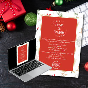 Convite Festa Espanhola de Natal Corporate Christmas