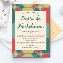 Convite Festa Espanhola Retrô Festiva Nochebuena Natal