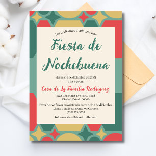 Convite Festa Espanhola Retrô Festiva Nochebuena Natal