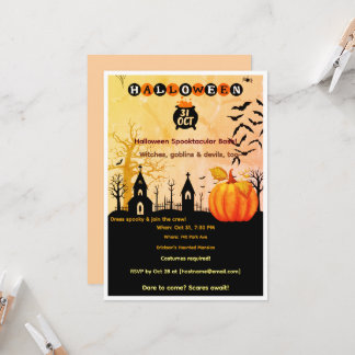 Convite Festa Espetacular de Halloween