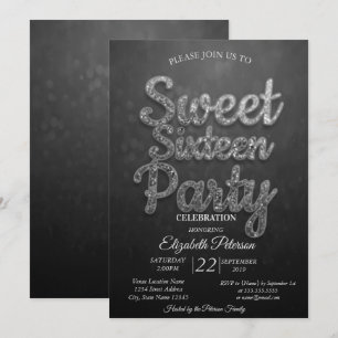 Convite Festa Fashion Cool Bokeh Sweet 16