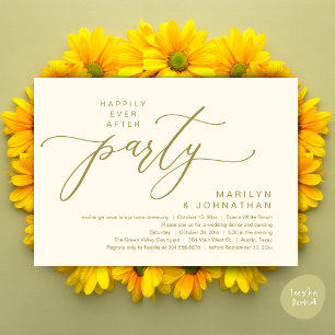 Convite Festa Feliz para Sempre Jantar de Casamento Fuga R