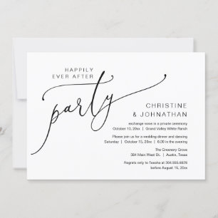 Convite Festa Feliz para Sempre, Jantar de Fuga Romântica 